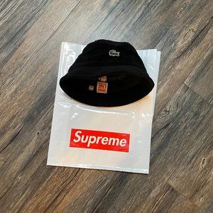 Supreme LACOSTE Velour Crusher Black